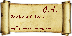 Goldberg Ariella névjegykártya